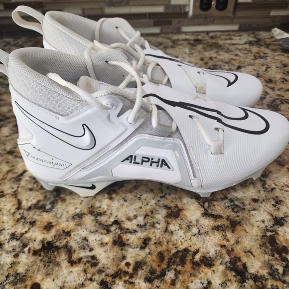 Nike Other - Nike Alpha Football Cleats - White & Black - Men's Size 12.5